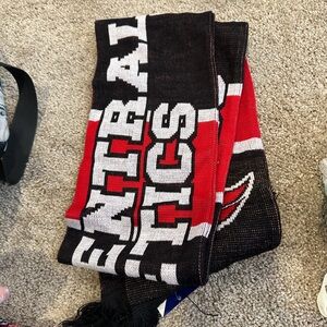 Stylish Black and Red Athletic Scarf